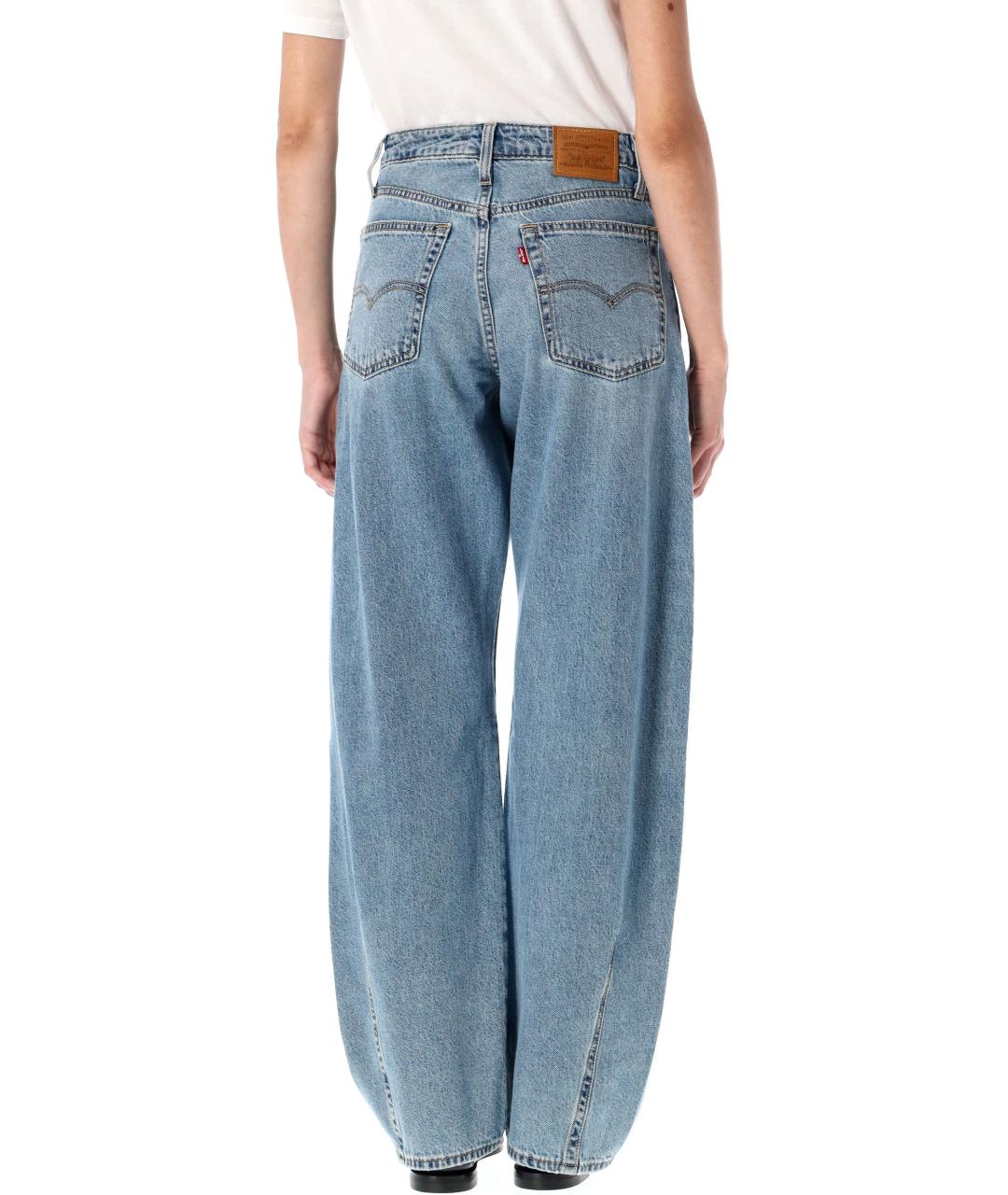 LEVI'S Синие хлопковые прямые джинсы, фото 2