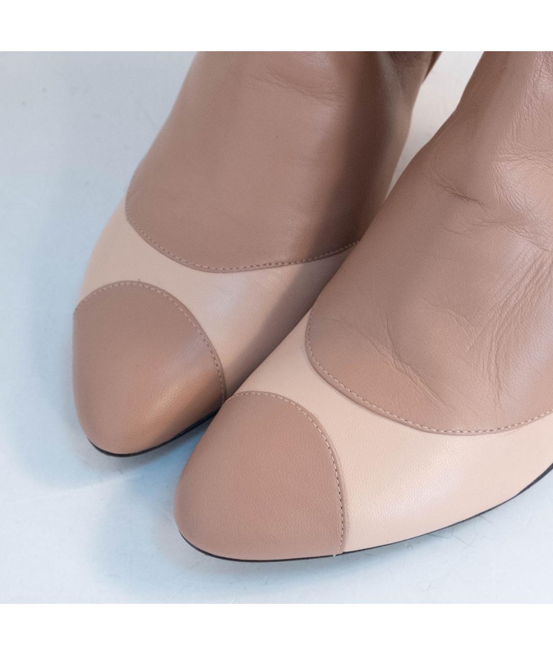 ALEXANDER MCQUEEN Розовые кожаные сапоги, фото 3