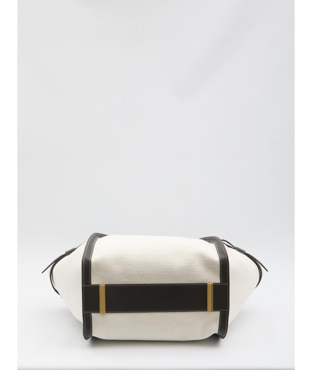 TOD'S Бежевая тканевая сумка тоут, фото 3