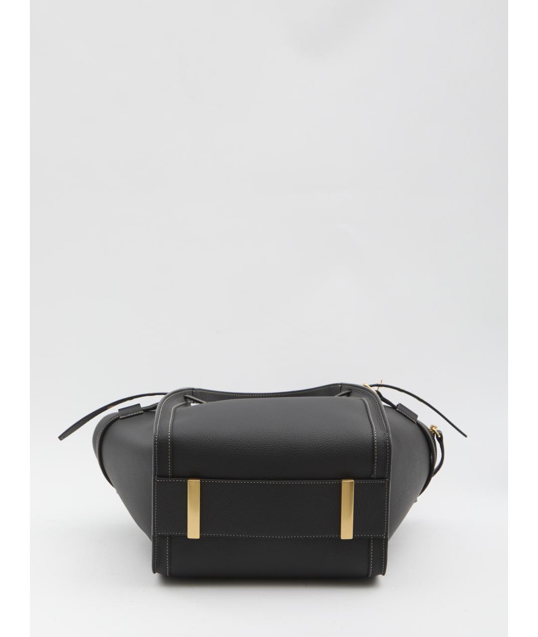 TOD'S Черная кожаная сумка тоут, фото 4