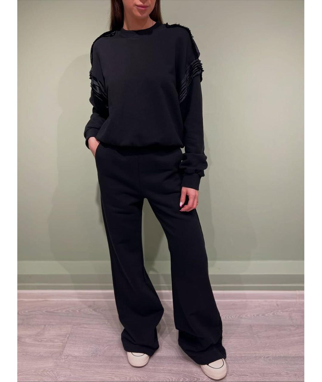 MM6 MAISON MARGIELA Черные хлопковые спортивные брюки и шорты, фото 4