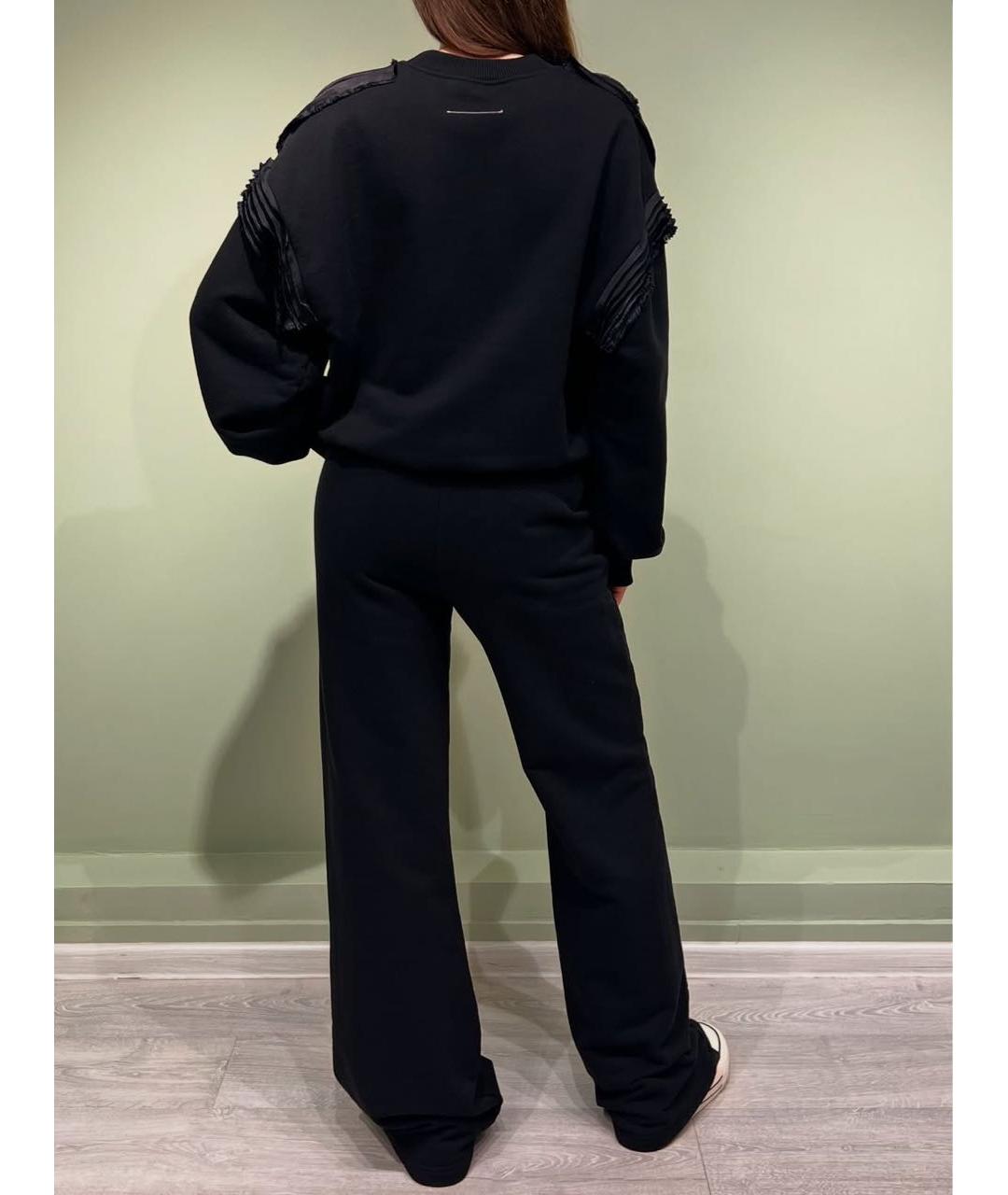 MM6 MAISON MARGIELA Черные хлопковые спортивные брюки и шорты, фото 6