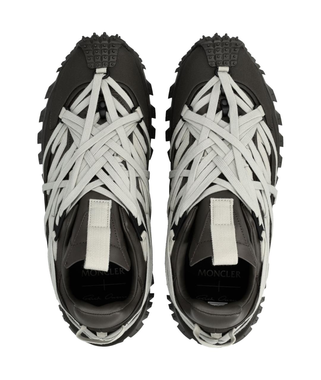 MONCLER Черные низкие кроссовки / кеды, фото 2