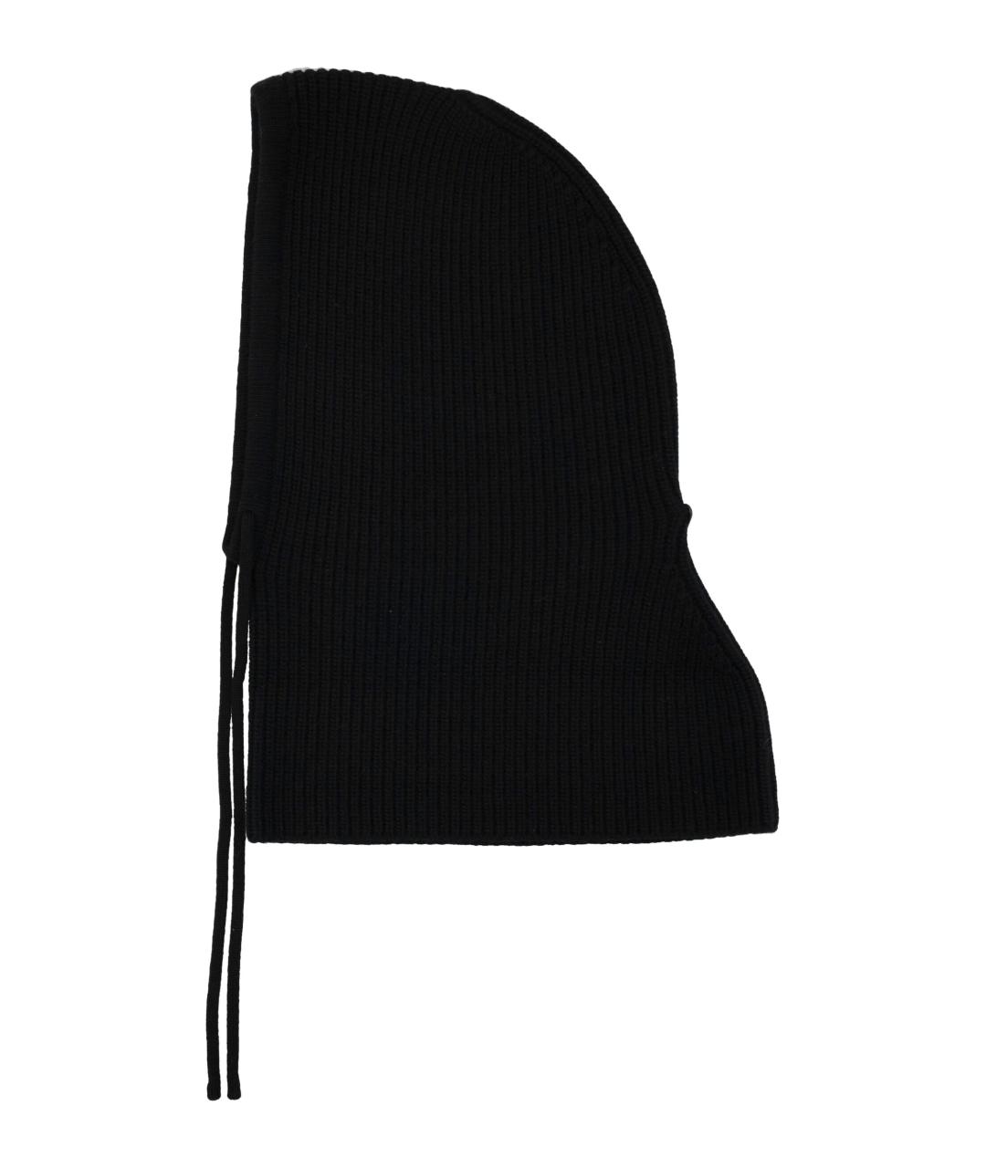 PRADA Черная шерстяная шапка, фото 3