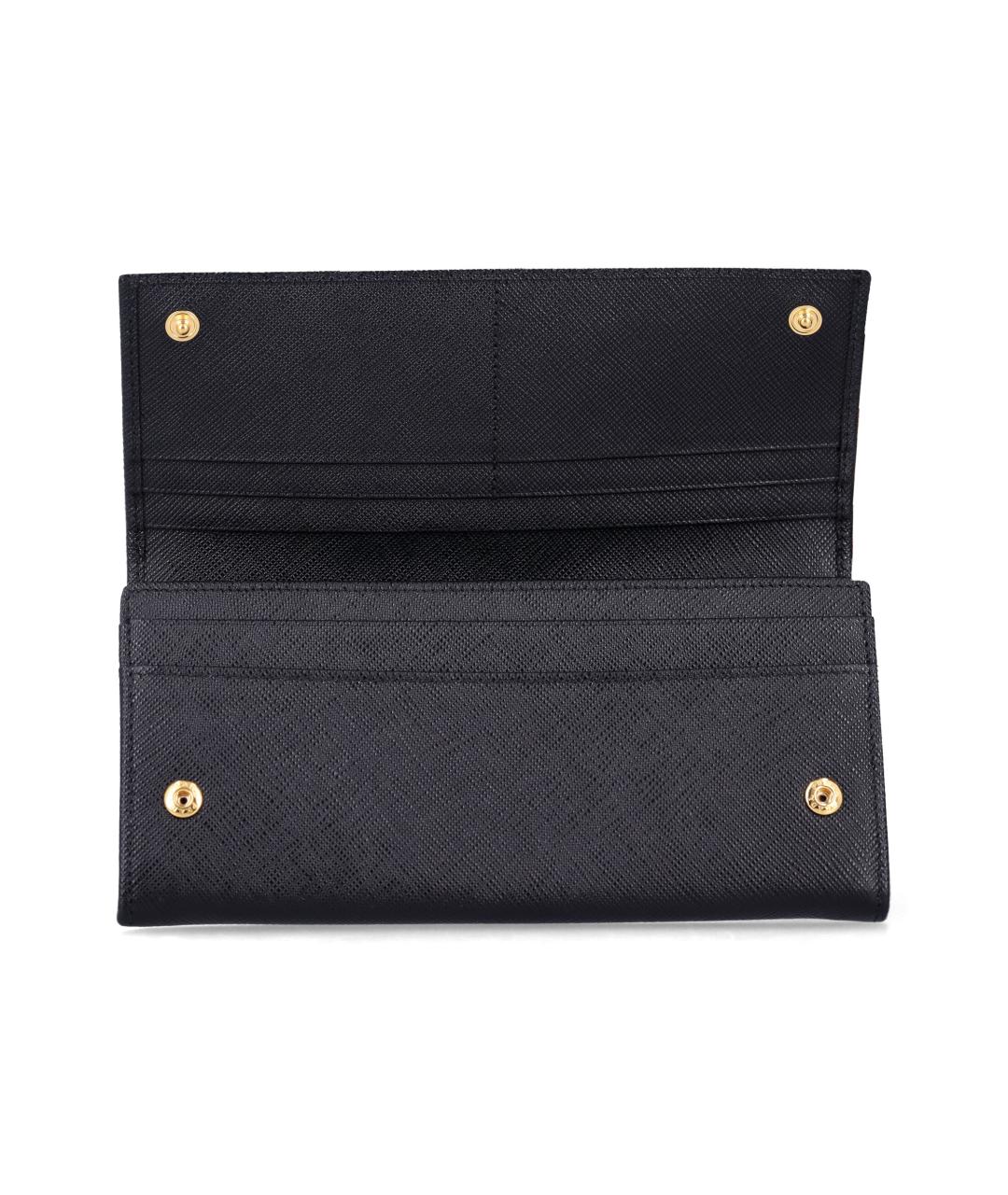 PRADA Черный кожаный кошелек, фото 3