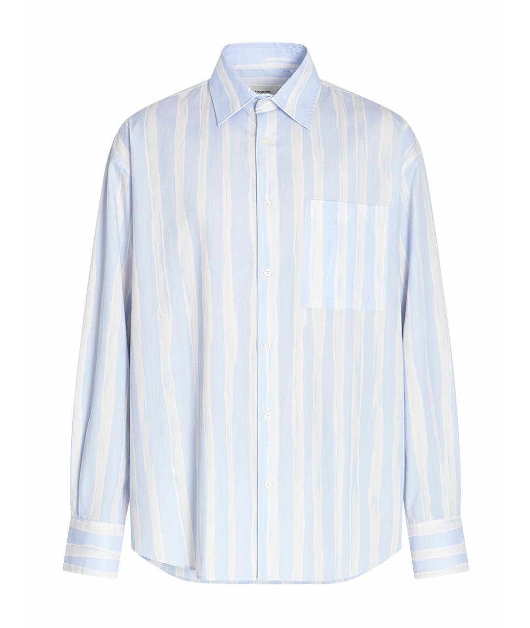 JACQUEMUS Синяя хлопковая кэжуал рубашка, фото 1