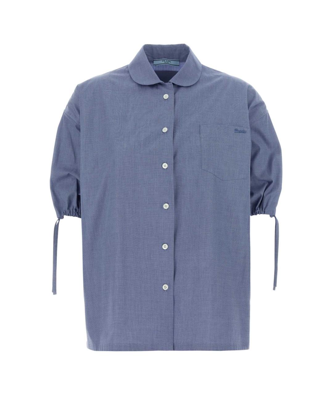 PRADA Синяя хлопковая рубашка, фото 1
