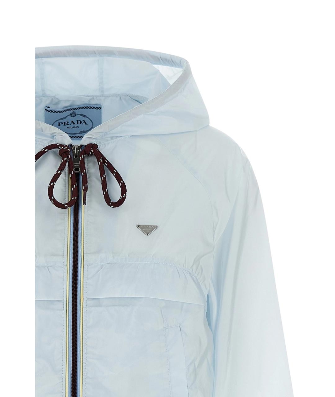 PRADA Голубая полиамидовая куртка, фото 3