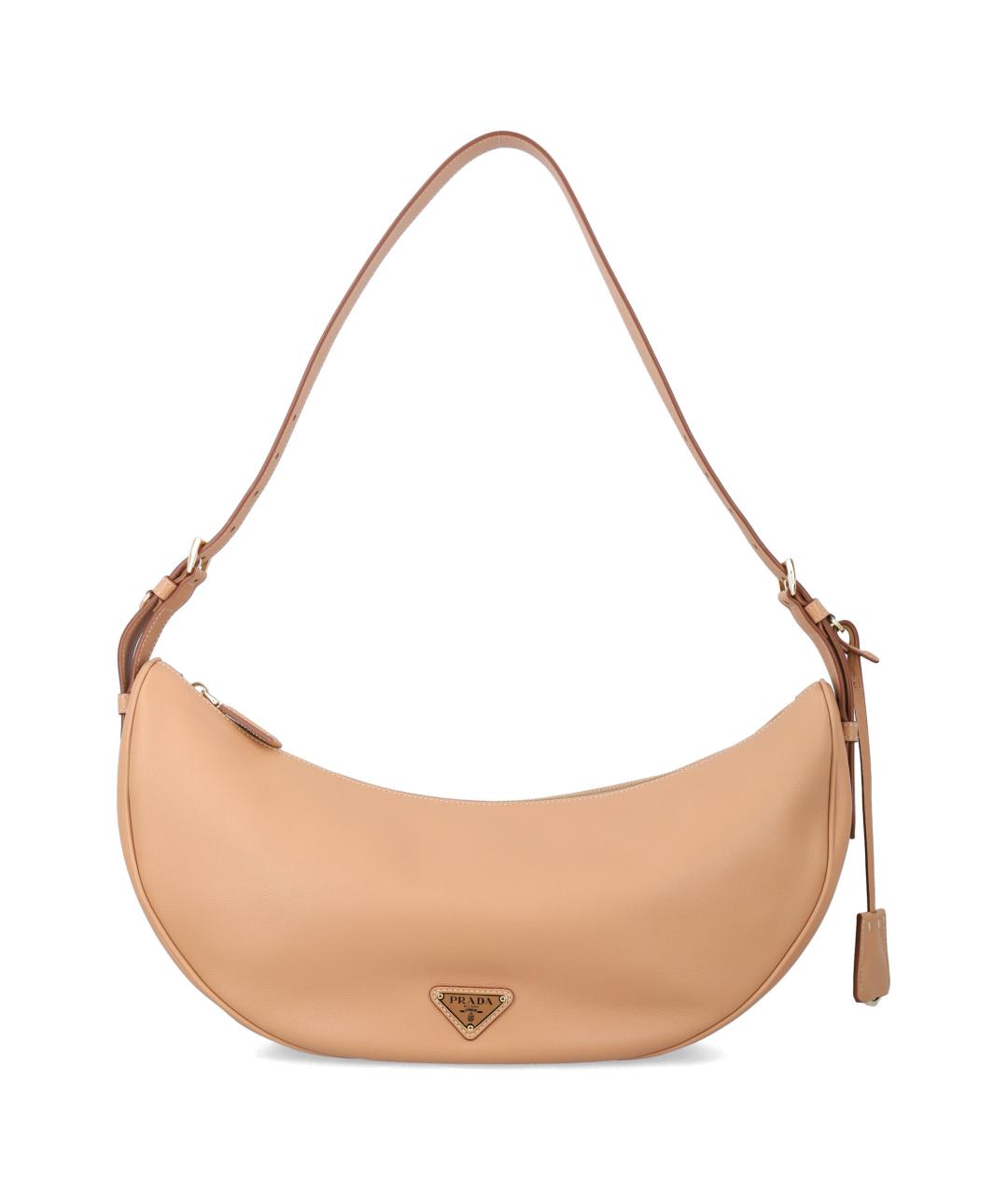 PRADA Бежевая кожаная сумка через плечо, фото 1