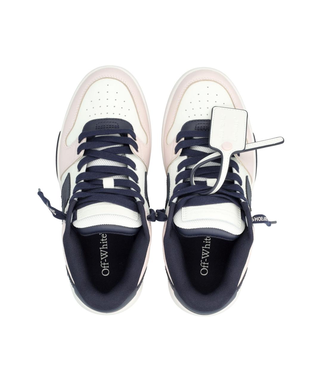 OFF-WHITE Розовые кожаные кроссовки, фото 2