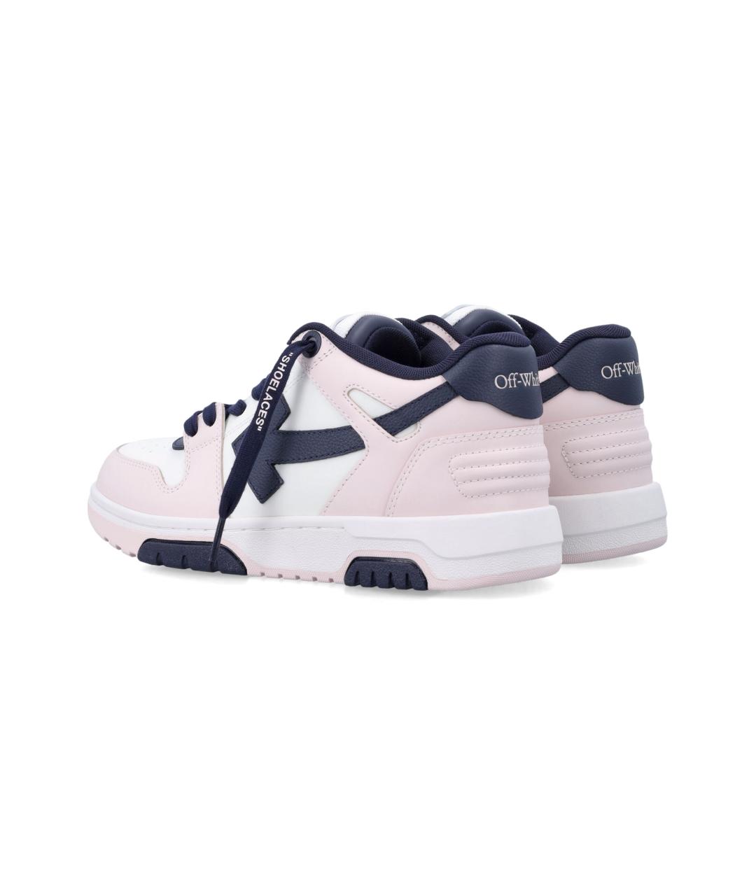 OFF-WHITE Розовые кожаные кроссовки, фото 4