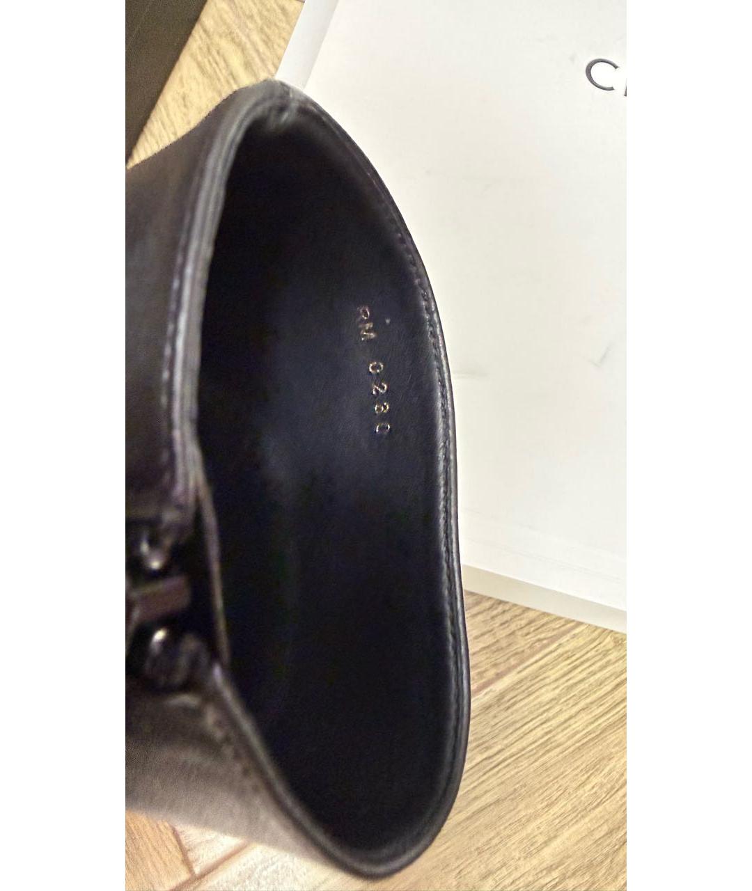 CELINE Черные кожаные ботильоны, фото 6