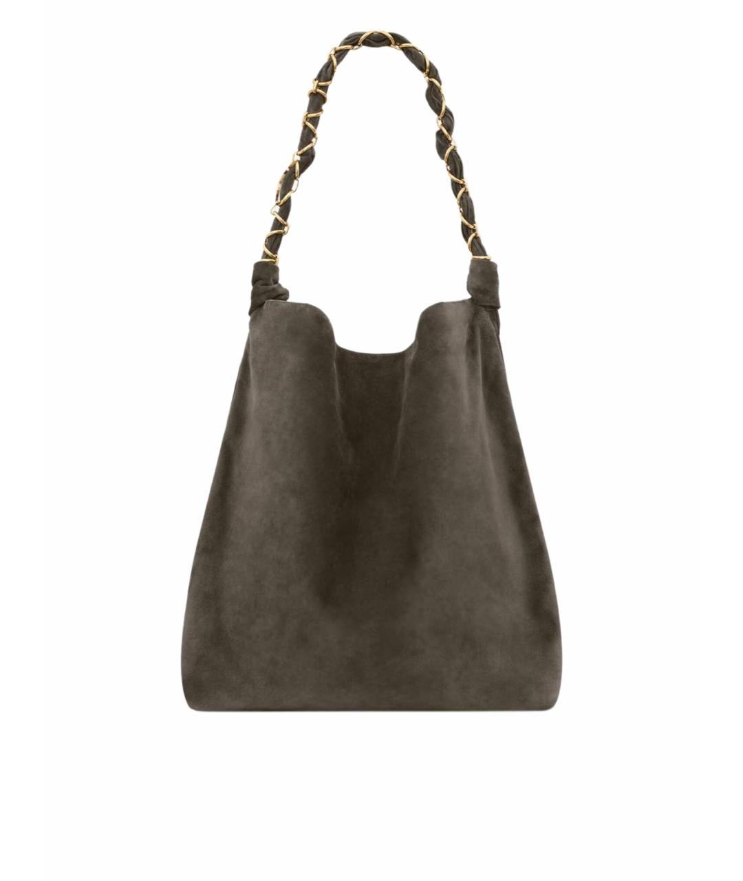 SAINT LAURENT Замшевая сумка тоут, фото 1