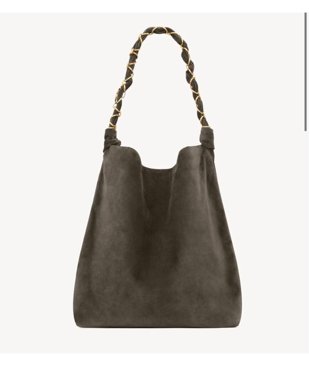 SAINT LAURENT Замшевая сумка тоут, фото 4