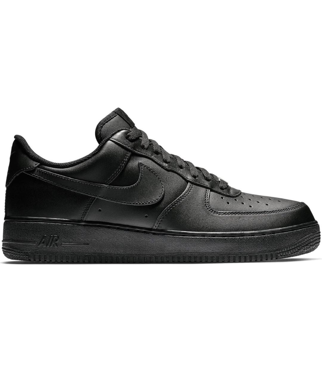 NIKE Черные кожаные низкие кроссовки / кеды, фото 9