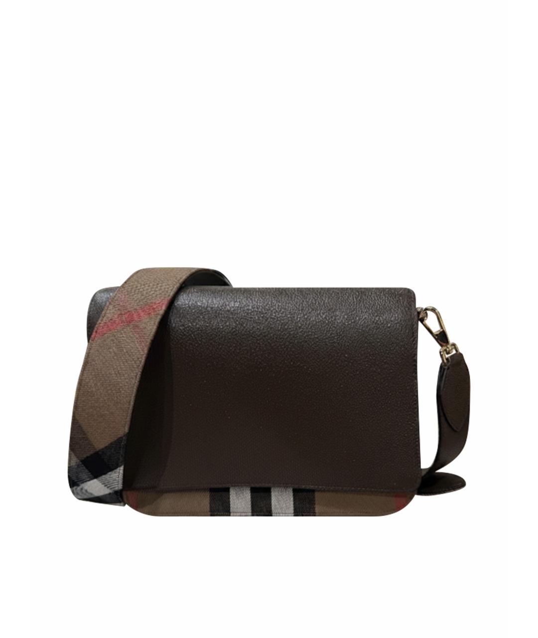 BURBERRY Коричневая кожаная сумка через плечо, фото 1