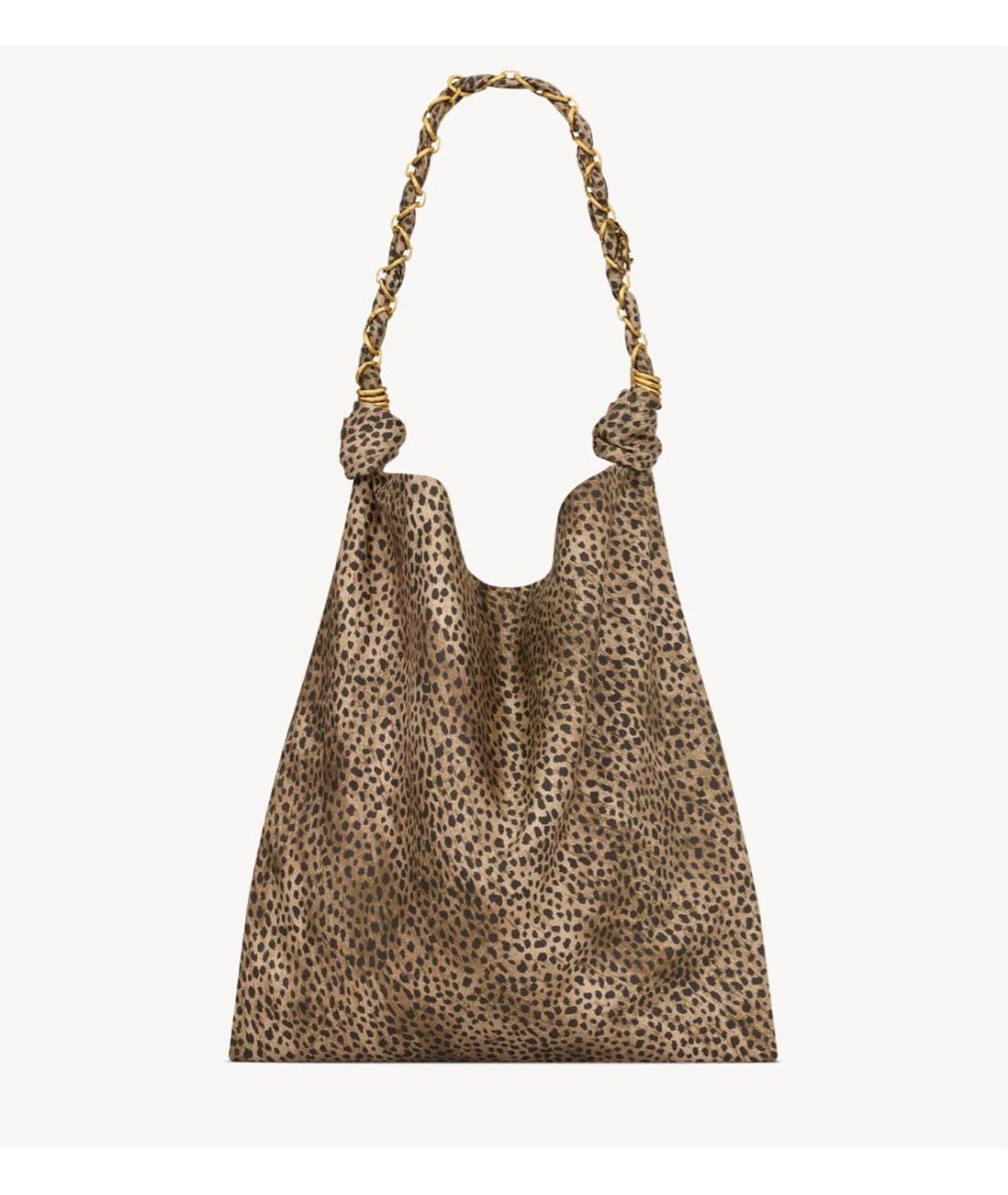 SAINT LAURENT Коричневая сумка тоут, фото 3