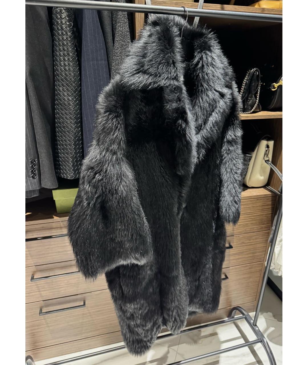 CELINE Черная меховая шуба, фото 3