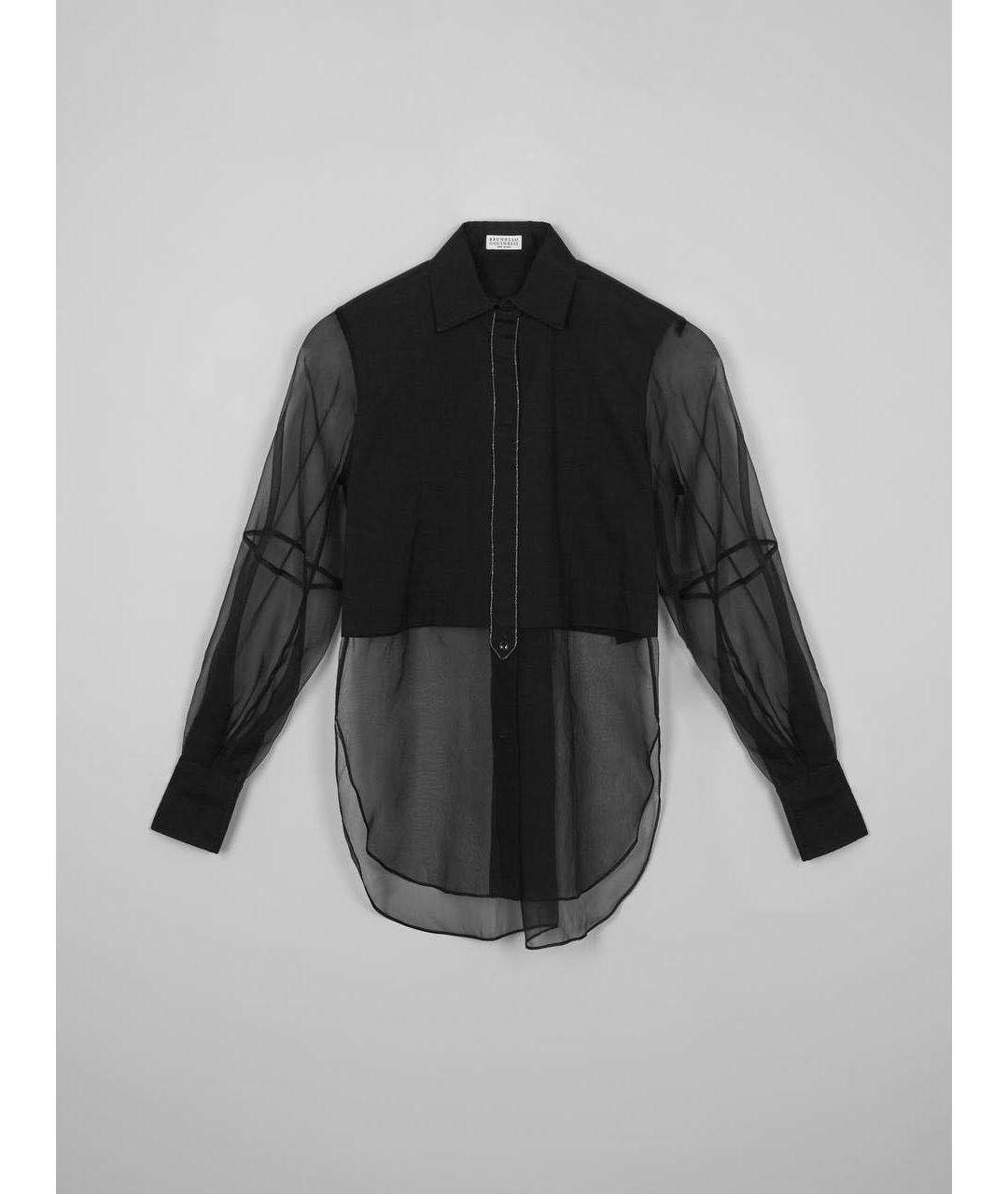 BRUNELLO CUCINELLI Черная хлопковая рубашка, фото 3