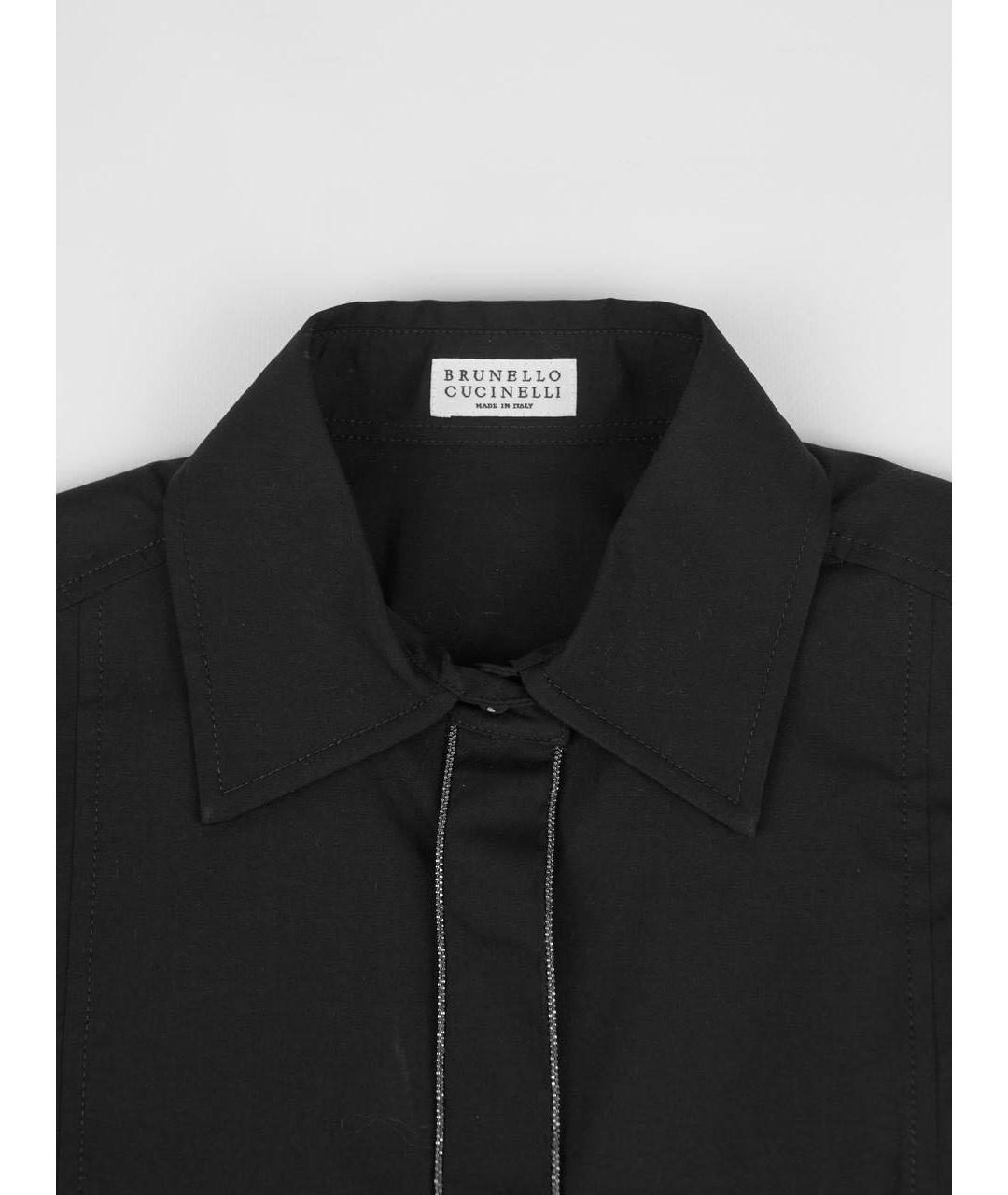 BRUNELLO CUCINELLI Черная хлопковая рубашка, фото 5