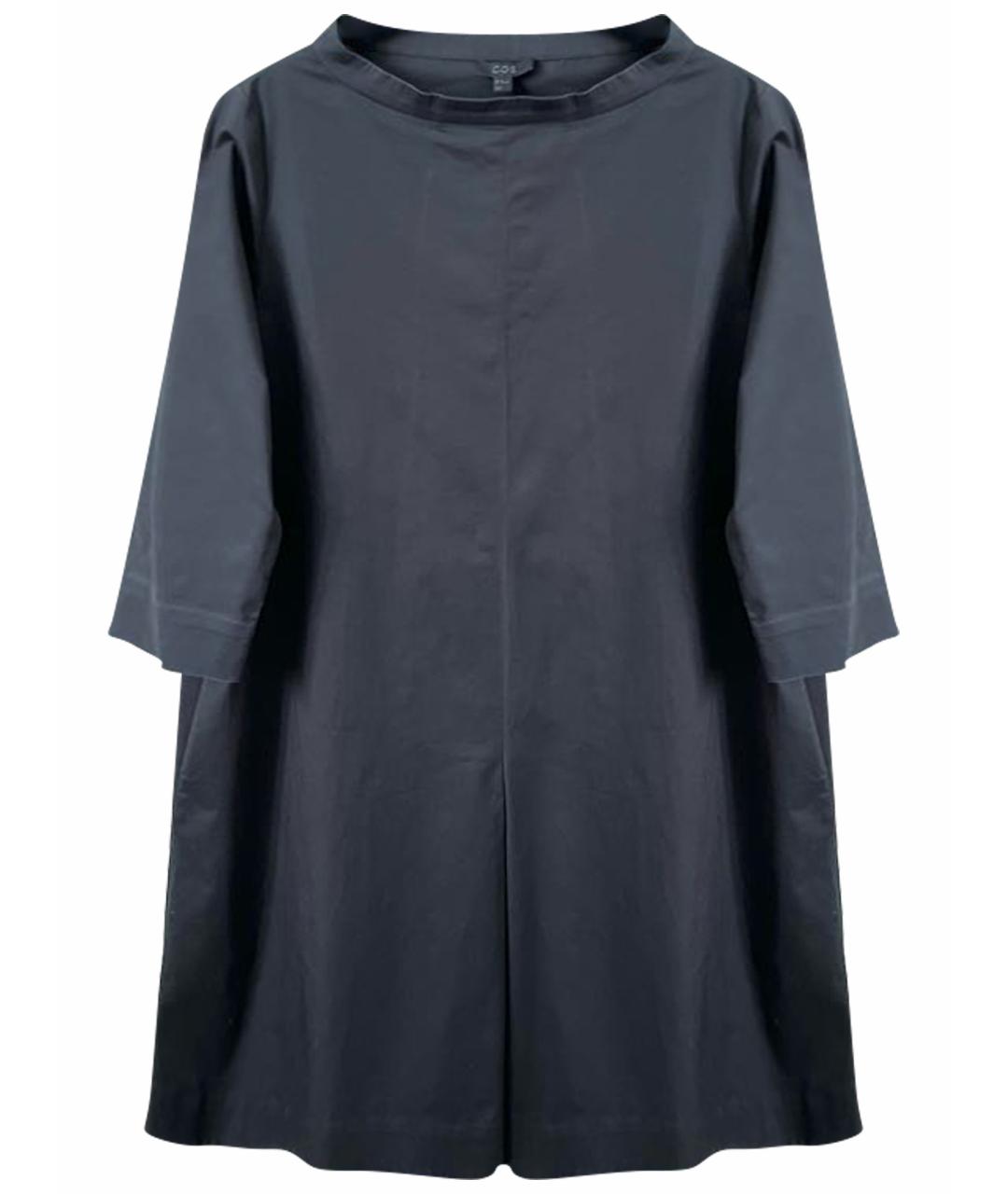 COS Черное хлопковое повседневное платье, фото 1