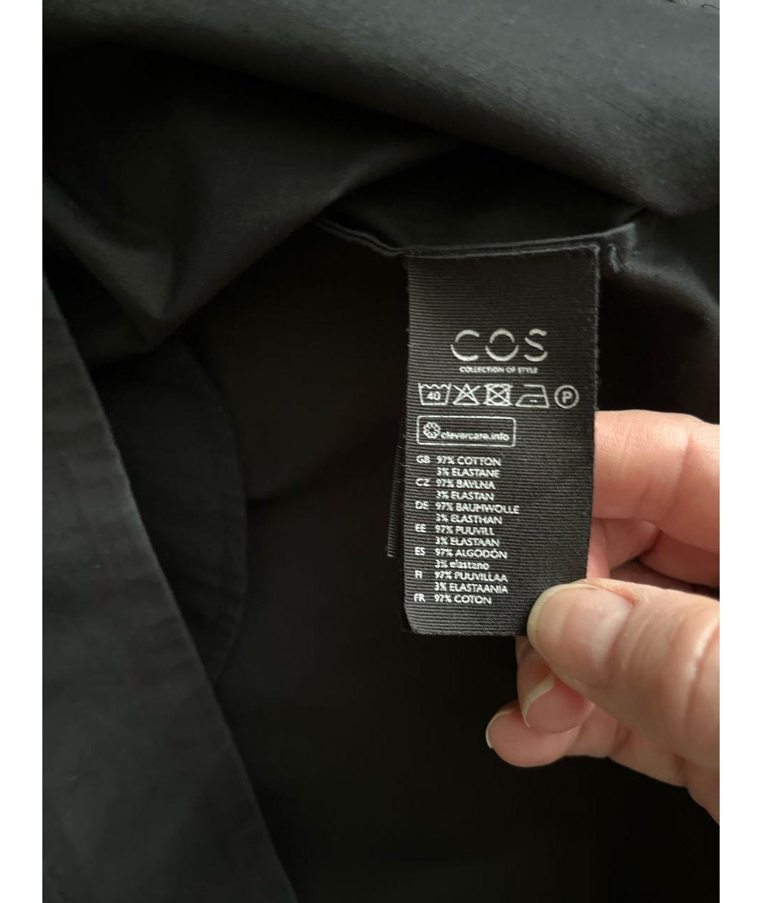 COS Черное хлопковое повседневное платье, фото 6