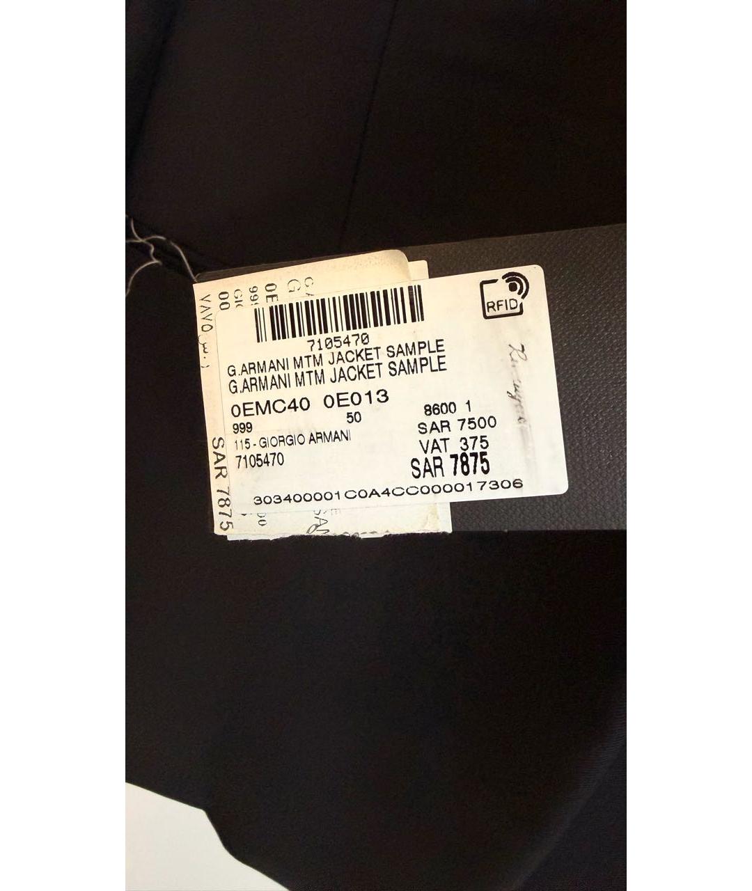 GIORGIO ARMANI Черный шерстяной пиджак, фото 7