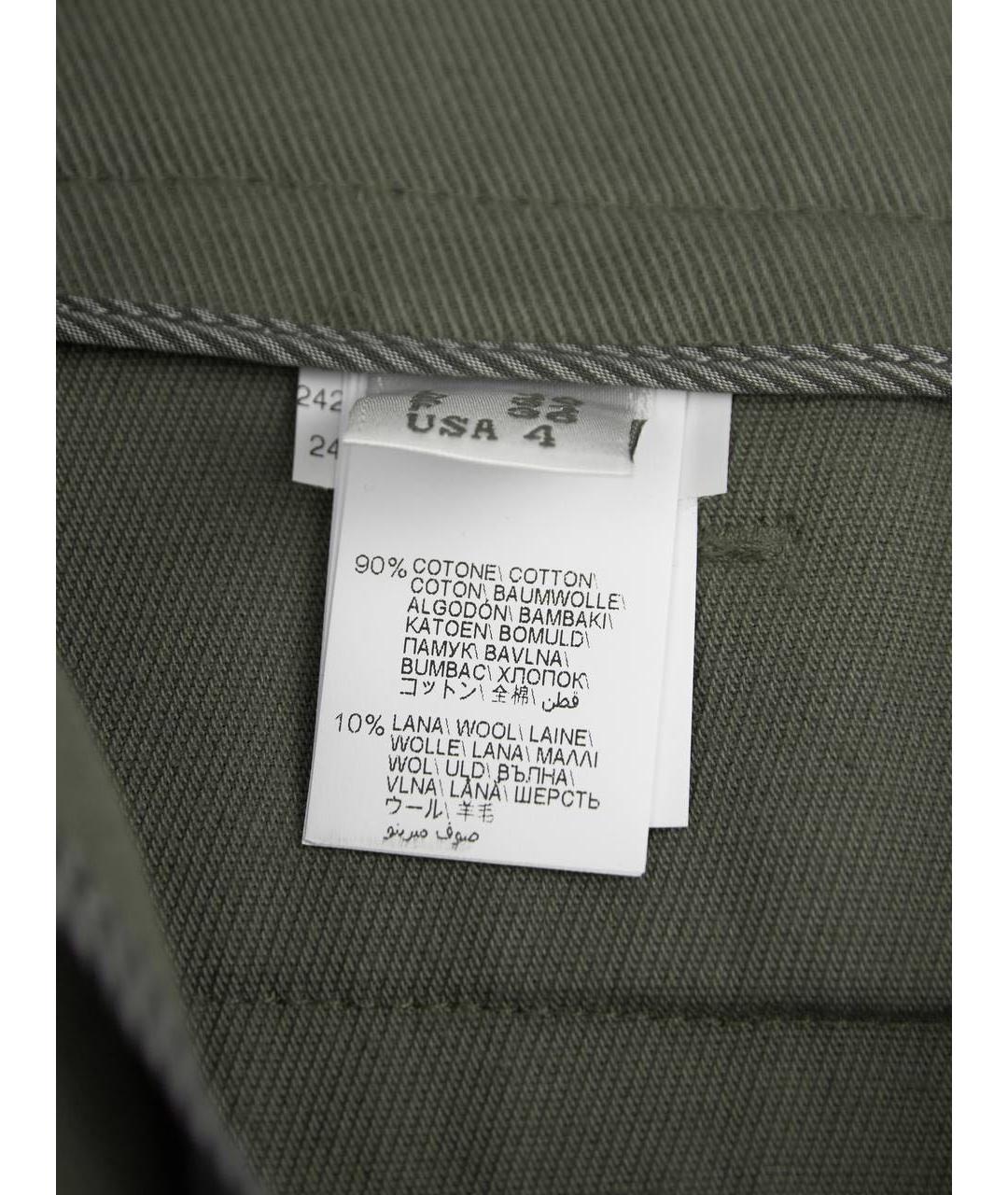 BRUNELLO CUCINELLI Хаки хлопковые брюки узкие, фото 7