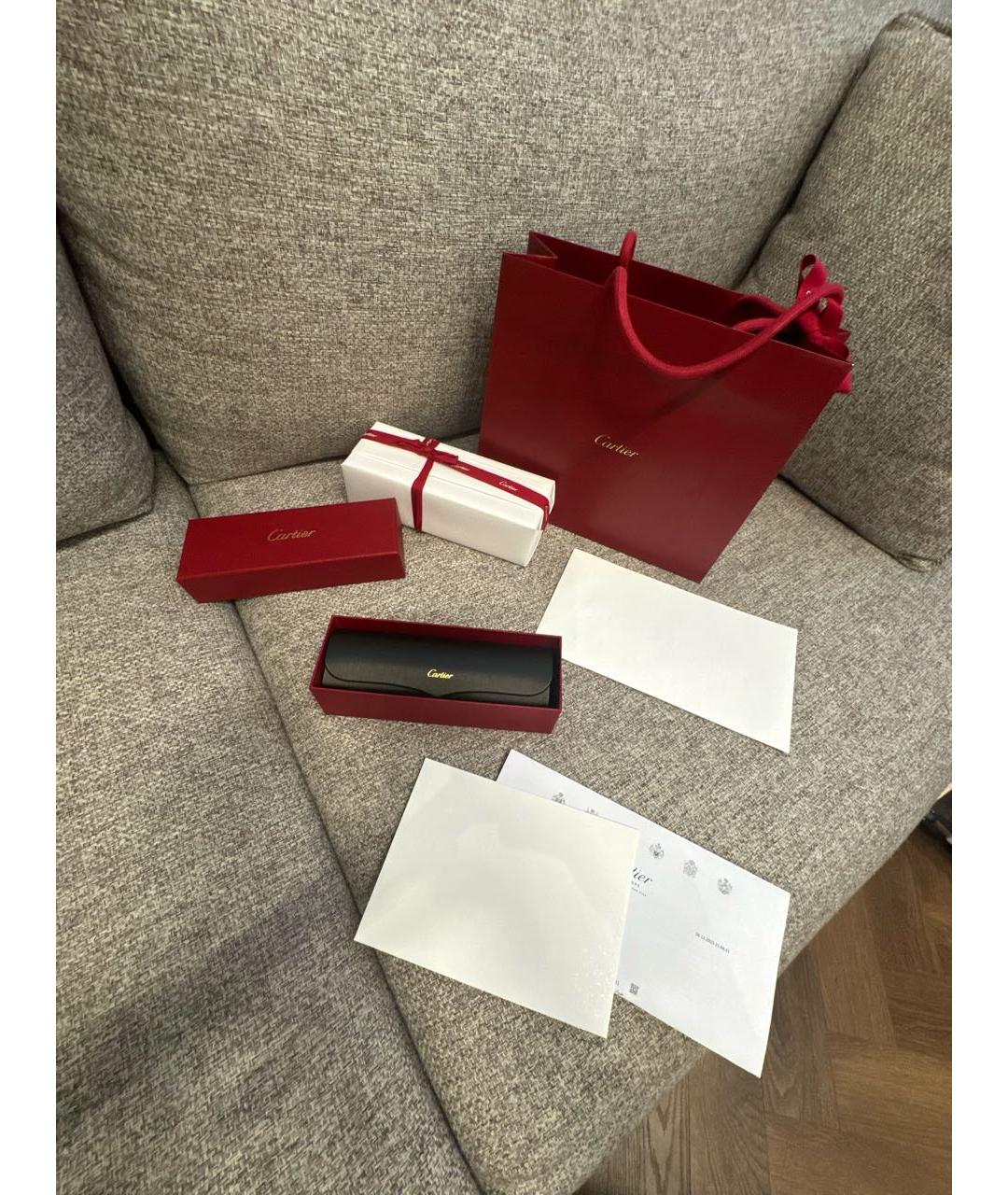 CARTIER Золотые металлические солнцезащитные очки, фото 6