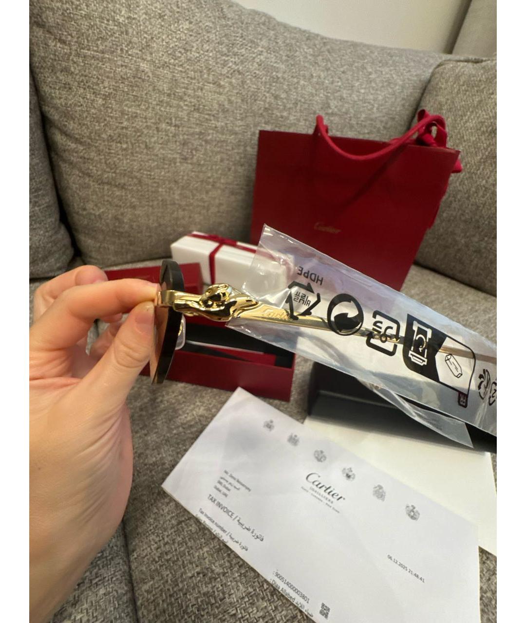 CARTIER Золотые металлические солнцезащитные очки, фото 3