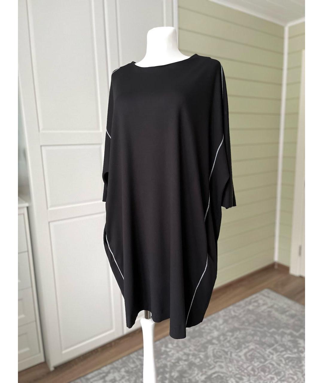 COS Черное вискозное повседневное платье, фото 2