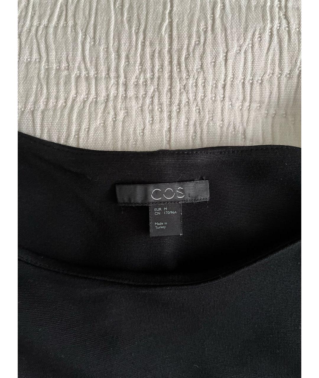 COS Черное вискозное повседневное платье, фото 6
