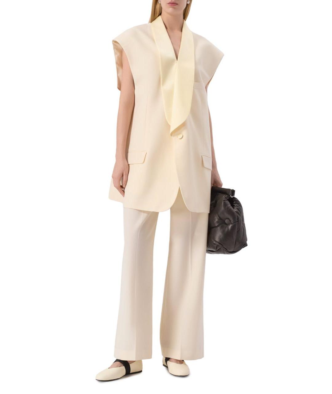 MM6 MAISON MARGIELA Бежевый шерстяной жилет, фото 7