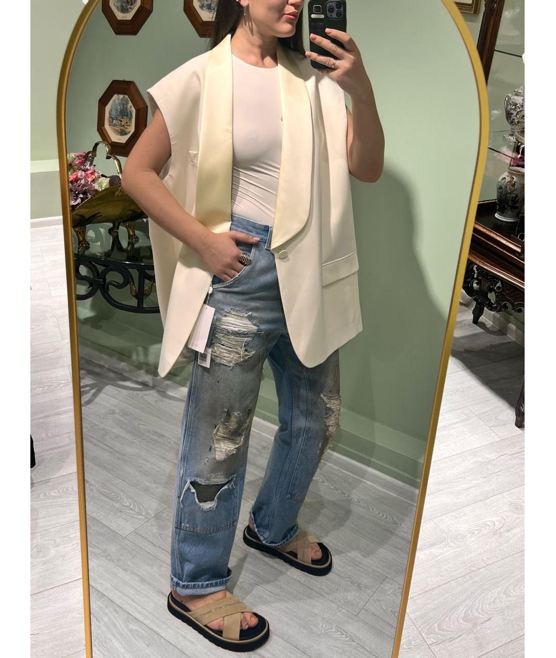 MM6 MAISON MARGIELA Бежевый шерстяной жилет, фото 7