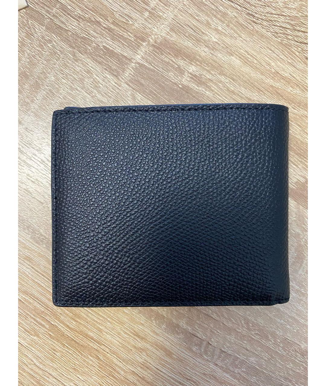 VALENTINO Черный кожаный кошелек, фото 2