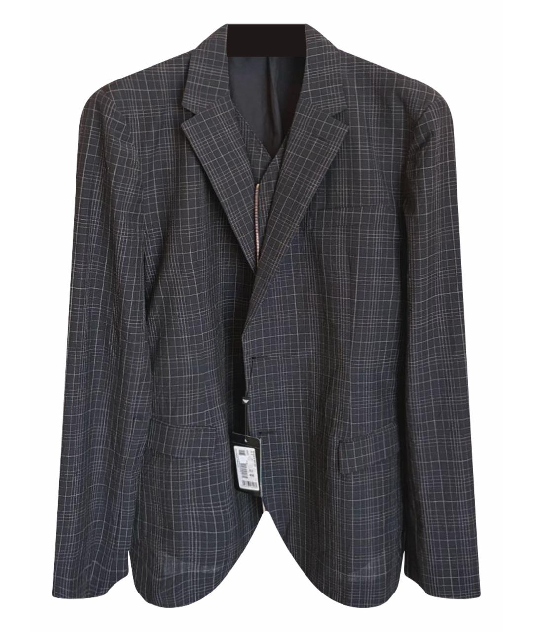 EMPORIO ARMANI Антрацитовый шерстяной пиджак, фото 1