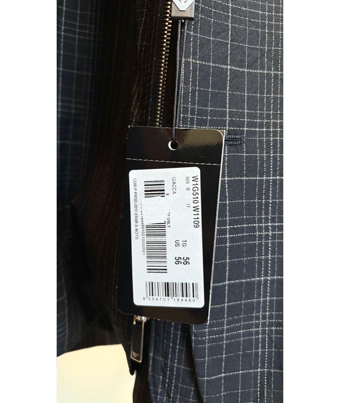 EMPORIO ARMANI Антрацитовый шерстяной пиджак, фото 6