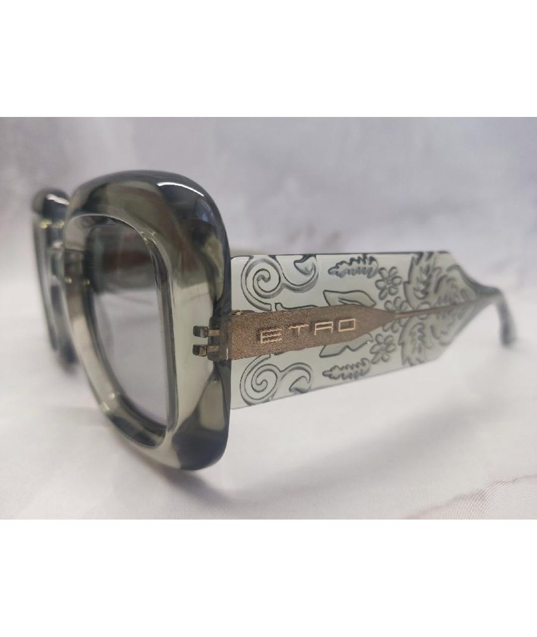 ETRO Зеленые пластиковые солнцезащитные очки, фото 3