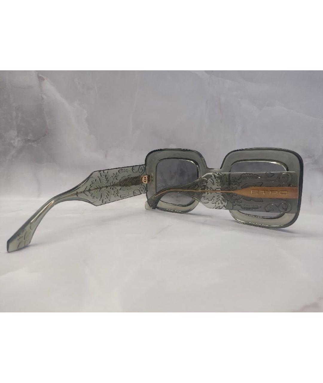 ETRO Зеленые пластиковые солнцезащитные очки, фото 4