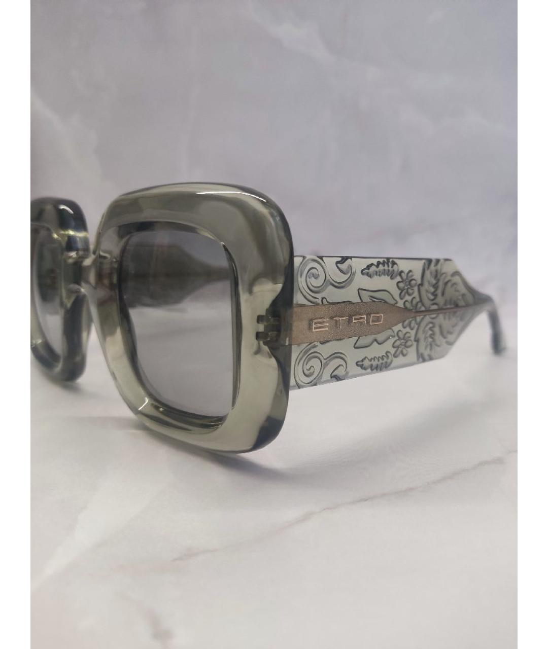 ETRO Зеленые пластиковые солнцезащитные очки, фото 5