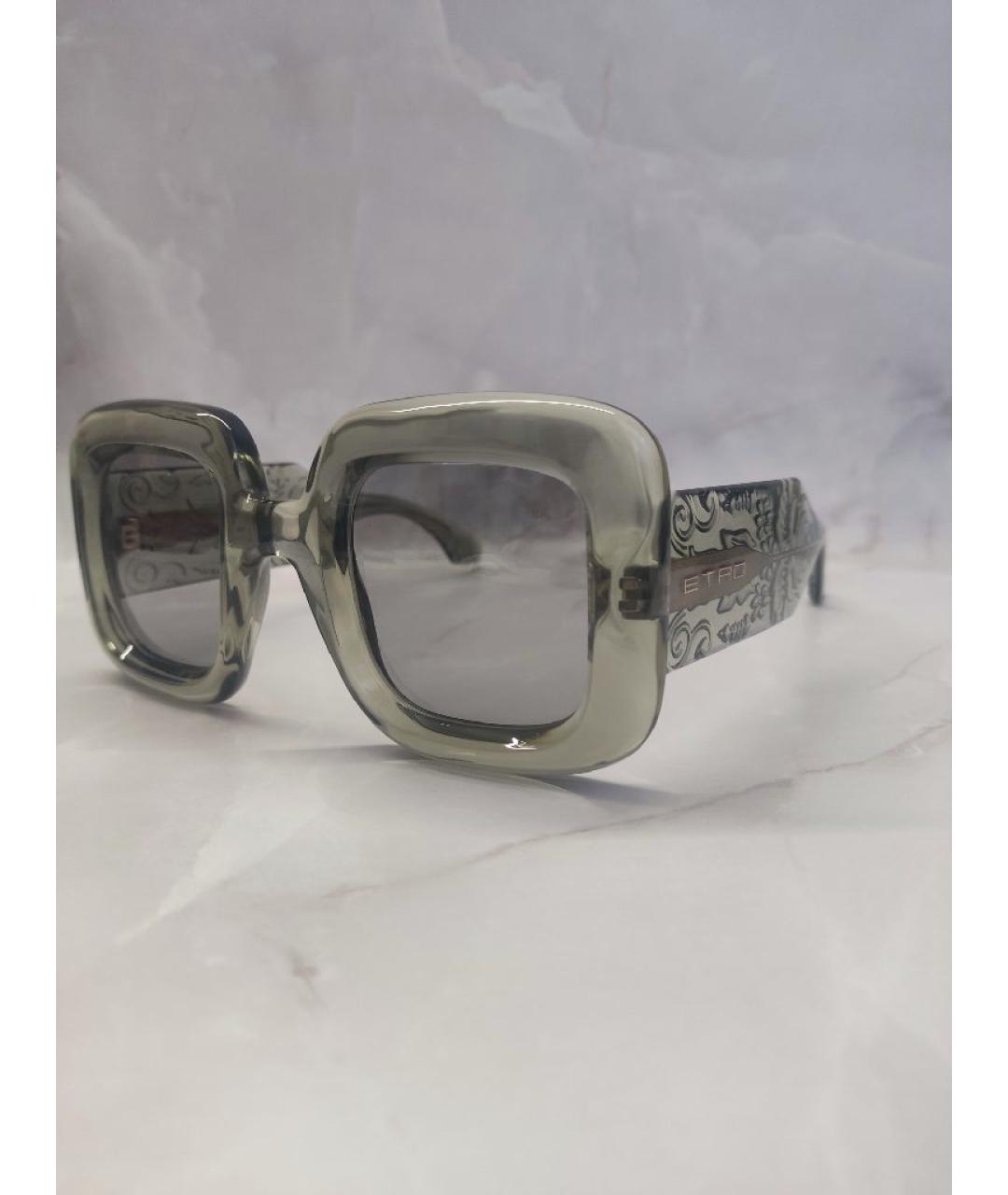 ETRO Зеленые пластиковые солнцезащитные очки, фото 2
