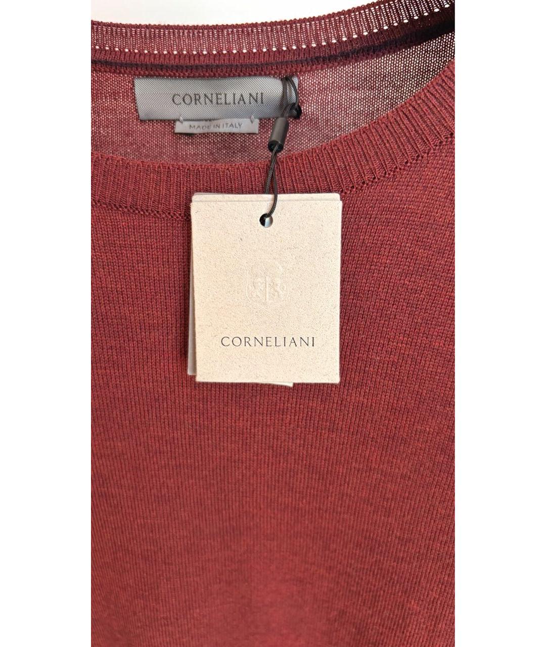 CORNELIANI Бордовый шерстяной джемпер / свитер, фото 4