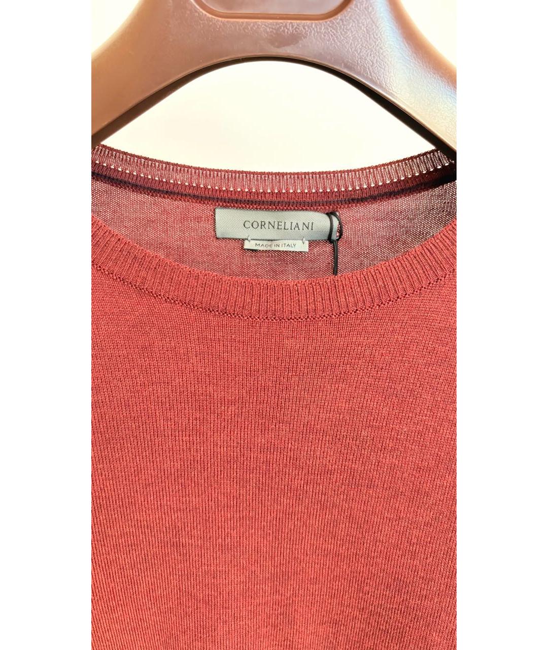 CORNELIANI Бордовый шерстяной джемпер / свитер, фото 3