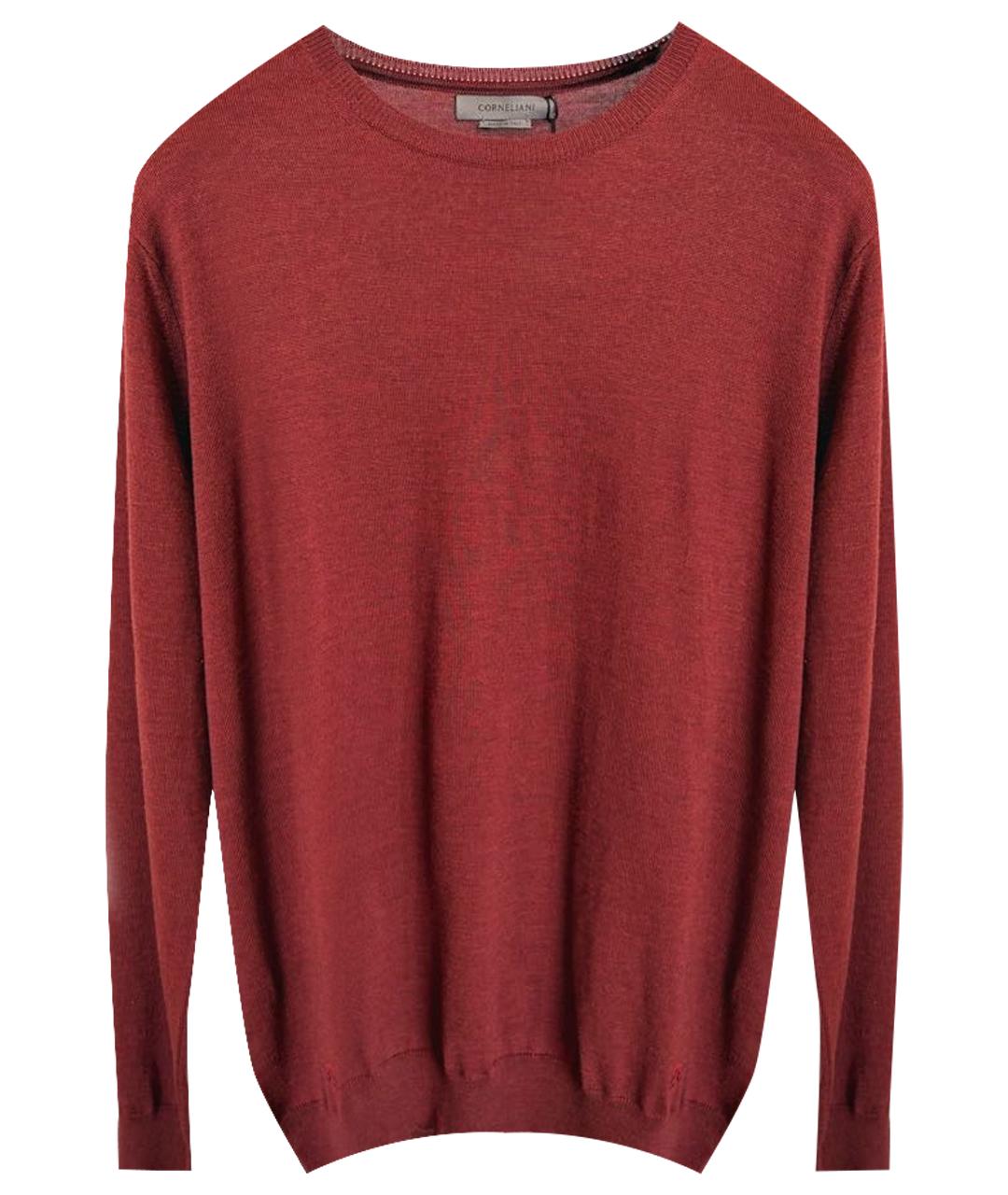 CORNELIANI Бордовый шерстяной джемпер / свитер, фото 1