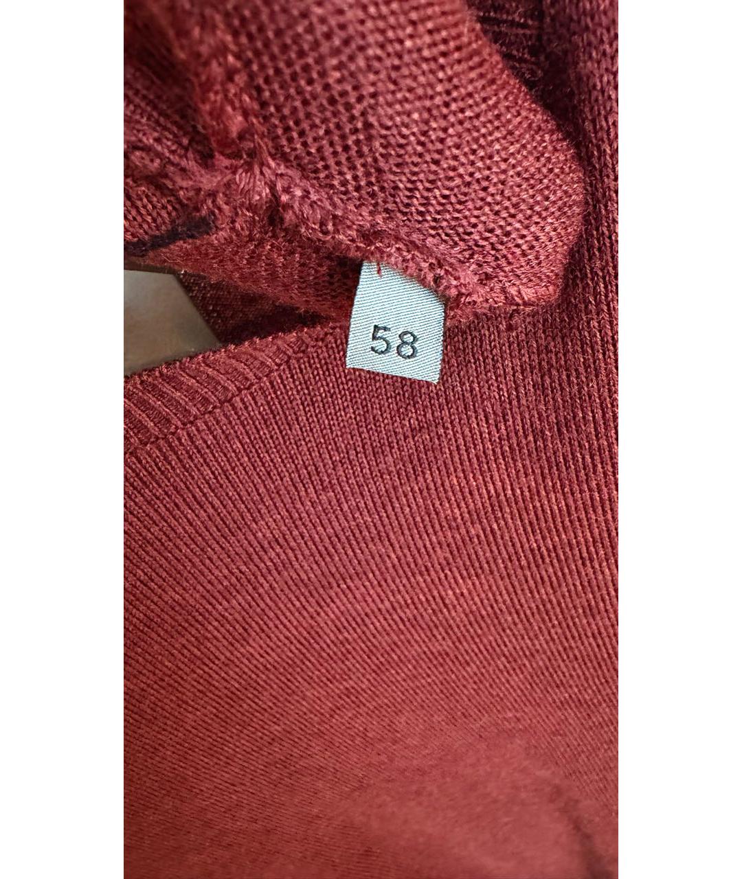 CORNELIANI Бордовый шерстяной джемпер / свитер, фото 5
