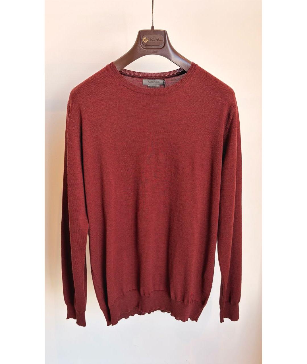 CORNELIANI Бордовый шерстяной джемпер / свитер, фото 8