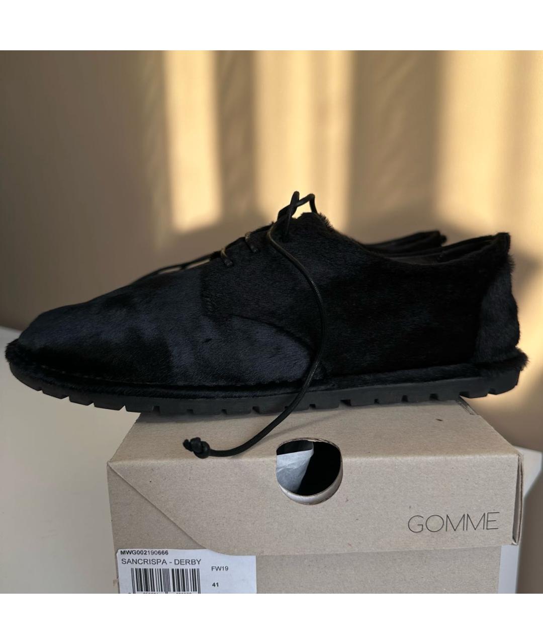 MARSELL Черные кожаные туфли, фото 8