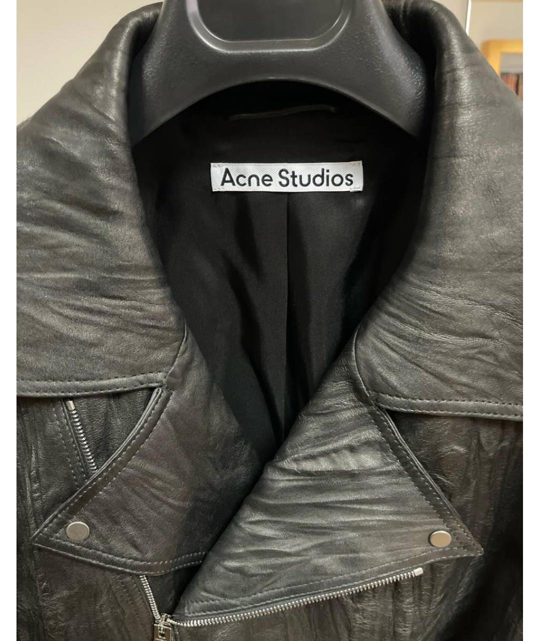 ACNE STUDIOS Черная кожаная куртка, фото 3