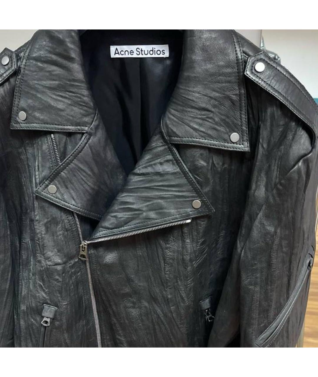 ACNE STUDIOS Черная кожаная куртка, фото 6