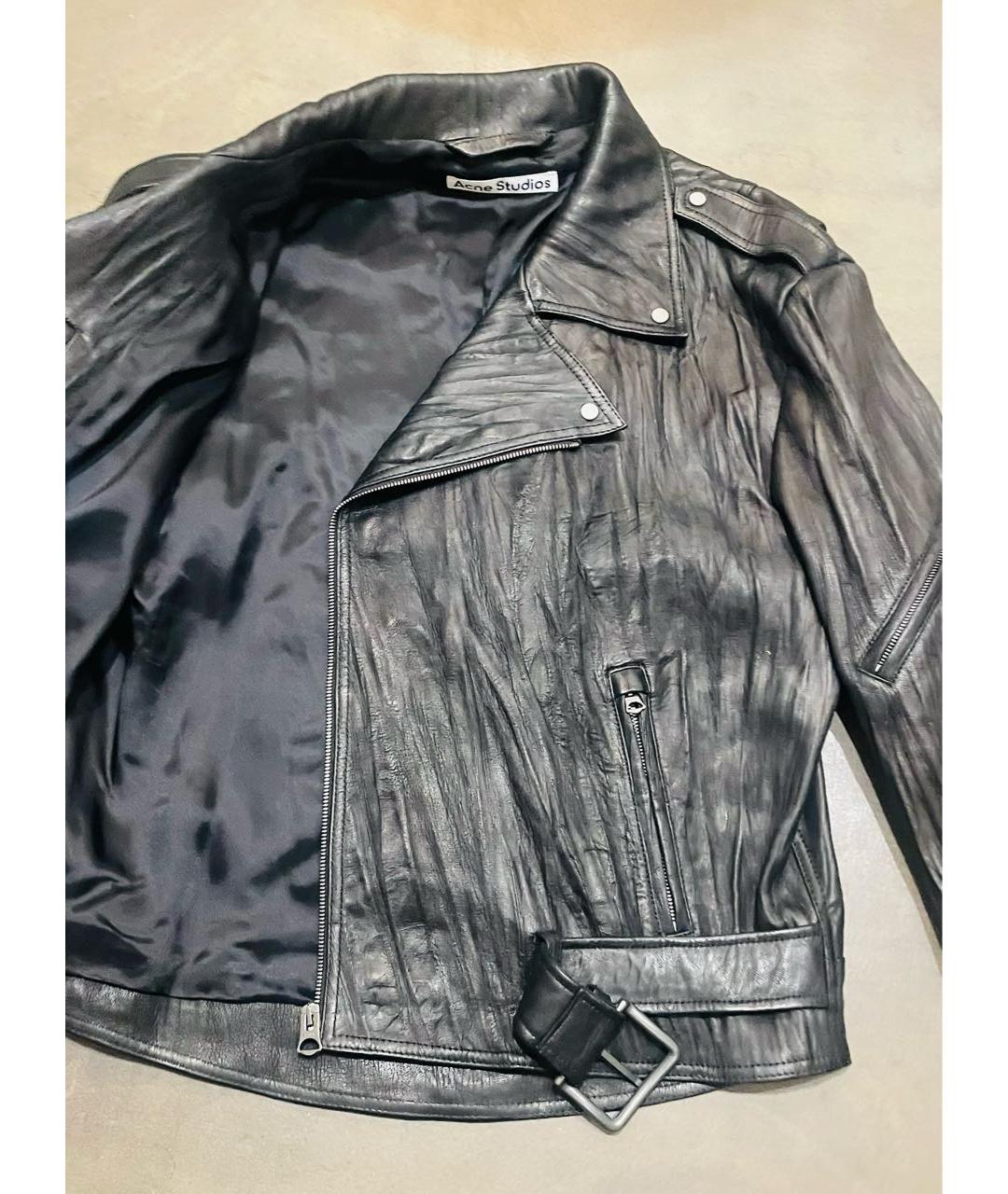 ACNE STUDIOS Черная кожаная куртка, фото 8